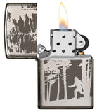Zippo Big Foot Sasquatch in The Woods 360° Design Black Ice 49247