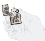 Zippo Big Foot Sasquatch in The Woods 360° Design Black Ice 49247