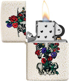 Zippo Floral Skeleton Design Mercury Glass 49252