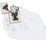 Zippo Floral Skeleton Design Mercury Glass 49252