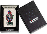 Zippo Floral Skeleton Design Mercury Glass 49252