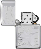 Zippo Pet and Tree Design High Polish Chrome 49258