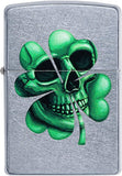 Zippo Lucky Skull Design Street Chrome 49260