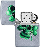 Zippo Lucky Skull Design Street Chrome 49260