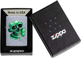 Zippo Lucky Skull Design Street Chrome 49260