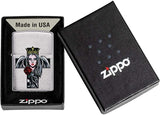 Zippo Cross, Queen and Skull Design Brushed Chrome 49262
