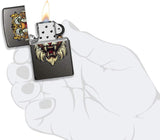 Zippo Sabretooth Tattoo Design Gray 49263