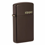 Zippo Slim Brown w/Zippo Logo 49266ZL