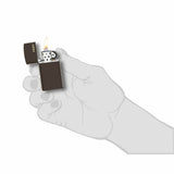 Zippo Slim Brown w/Zippo Logo 49266ZL