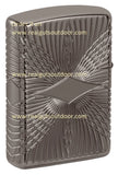 Zippo Pattern Design Crystal Armor MultiCut Engraving Black Ice 49291