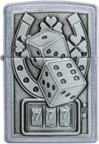 Zippo Lucky 7 Emblem Street Chrome Silver 49294
