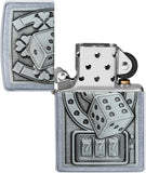 Zippo Lucky 7 Emblem Street Chrome Silver 49294
