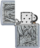 Zippo Dragon Emblem Street Chrome 49296