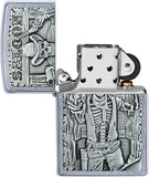 Zippo Saloon Skull Emblem Street Chrome 49298
