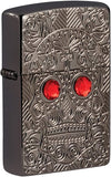 Zippo Armor Crystal Skull High Polish Black Ice 49300