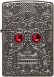 Zippo Armor Crystal Skull High Polish Black Ice 49300