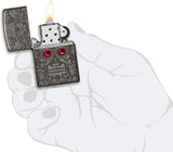 Zippo Armor Crystal Skull High Polish Black Ice 49300