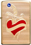 Zippo Armor Heart and Sword High Polish Brass 49303