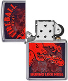 Zippo Fireball Whiskey Burns Like Hell Street Chrome 49308