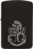 Zippo U.S. Navy Anchor Replica Black Crackle 49318