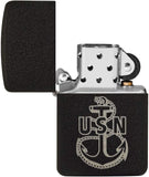 Zippo U.S. Navy Anchor Replica Black Crackle 49318