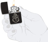 Zippo U.S. Navy Anchor Replica Black Crackle 49318