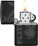 Zippo Playboy Black on Black Matte 49342
