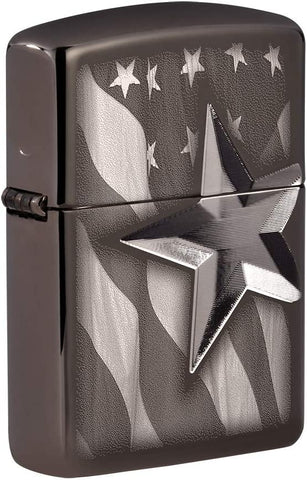 Zippo Armor Retro Star Black Ice 49350