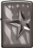 Zippo Armor Retro Star Black Ice 49350