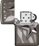 Zippo Armor Retro Star Black Ice 49350