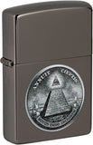 Zippo Dollar Design Black Ice 49395