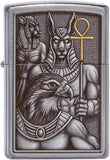 Zippo Egyptian Gods Design Street Chrome 49406