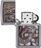 Zippo Egyptian Gods Design Street Chrome 49406