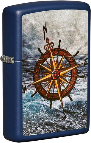 Zippo Compass Design Navy Matte 49408
