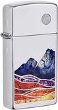 Zippo Slim Landscape High Polish Chrome 49412