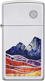 Zippo Slim Landscape High Polish Chrome 49412