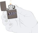 Zippo 3D Logo Black Ice 49417