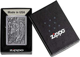 Zippo Skull and Angel Emblem Street Chrome 49442