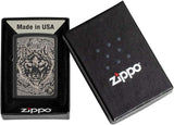 Zippo Anne Stokes Wolf High Polish Black 49443