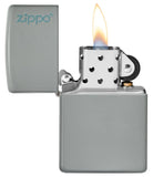 Zippo Flat Grey Logo 49452ZL