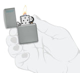 Zippo Flat Grey Logo 49452ZL