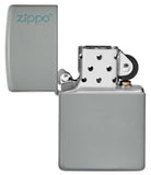 Zippo Flat Grey Logo 49452ZL