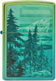 Zippo Mountain Design High Polish Teal 49461