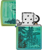 Zippo Mountain Design High Polish Teal 49461