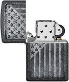 Zippo Stars and Stripes Design Iron Stone 49485