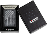 Zippo Stars and Stripes Design Iron Stone 49485