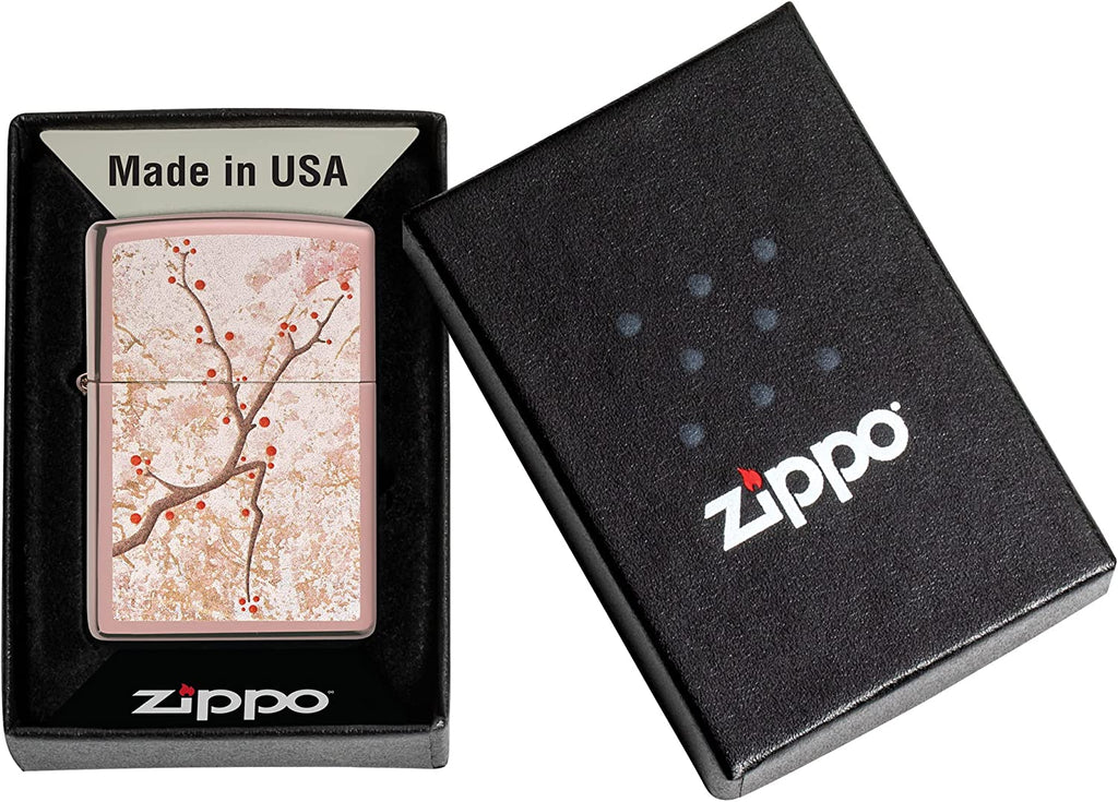 Zippo Eastern Design Cherry Blossom High Polish Rose Gold 49486
