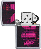 Zippo Playboy Black and Pink Stripes Rabbit Head Design 49524