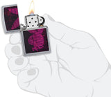 Zippo Playboy Black and Pink Stripes Rabbit Head Design 49524
