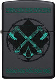 Zippo Assassin's Creed Valhalla Hatchets and Celtic Braids Black Matte 49525